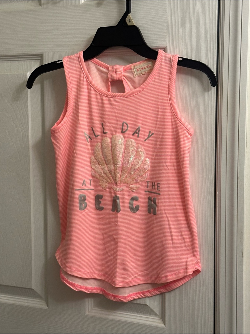 Btween Girls Youth Pink Tank Top Shirt Size 10 All Day At The Beach Summer
